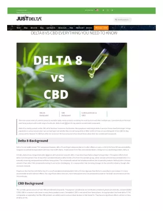 Delta 8 VS CBD Everything You Need To Know