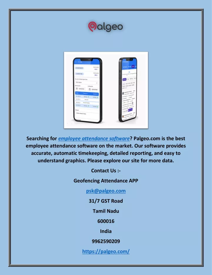 searching for employee attendance software palgeo