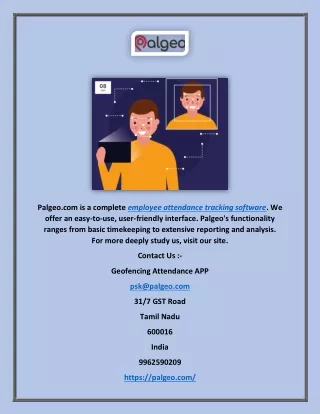 Employee Attendance Tracking Software | Palgeo.com