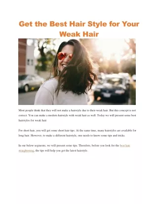 best hair straightening