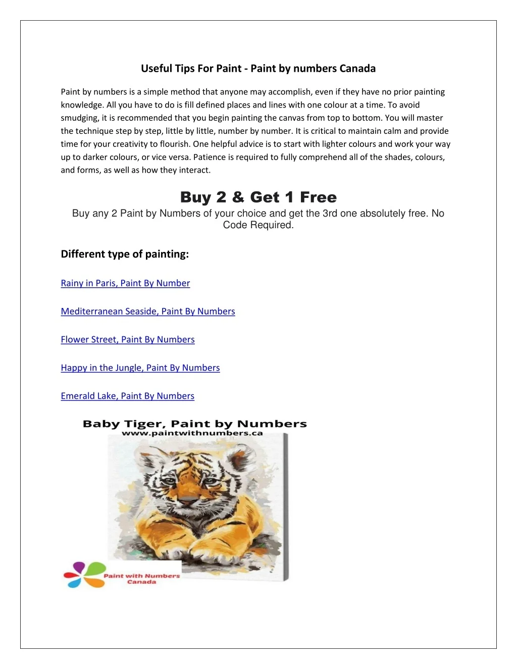 PPT - Creating your own art - Paint by number Canada PowerPoint ...