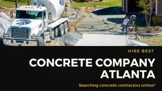 Hire Best Concrete Company in Atlanta