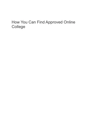How You Can Find Approved