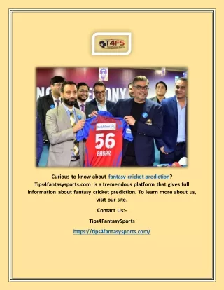 Fantasy Cricket Prediction | Tips4fantasysports.com