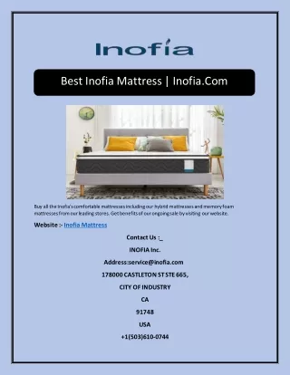 best inofia mattress inofia com