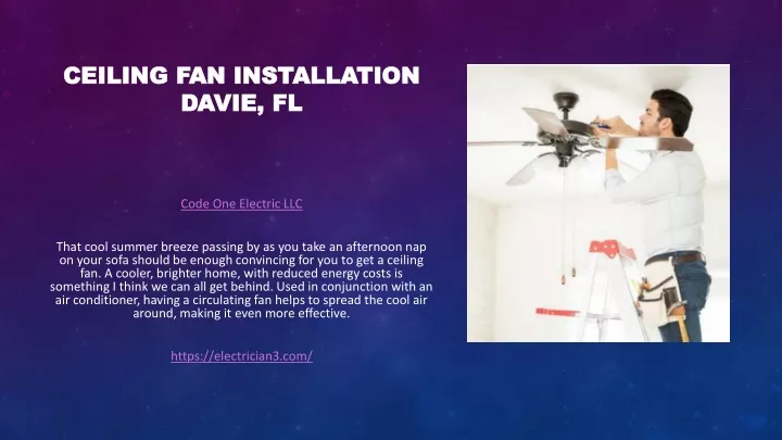 ceiling fan installation davie fl