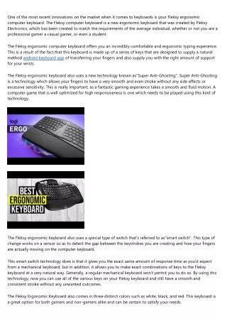 one of the most recent innovations on the market