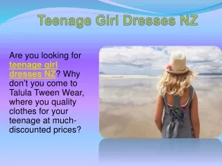 Teenage Girl Dresses NZ