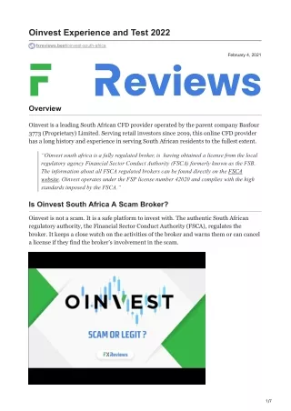 oinvest experience and test 2022