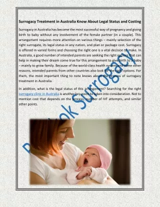 Surrogacy Treatment in Australia Know About Legal Status and Costing