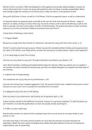 12 Do's and Don'ts for a Successful salmo 91