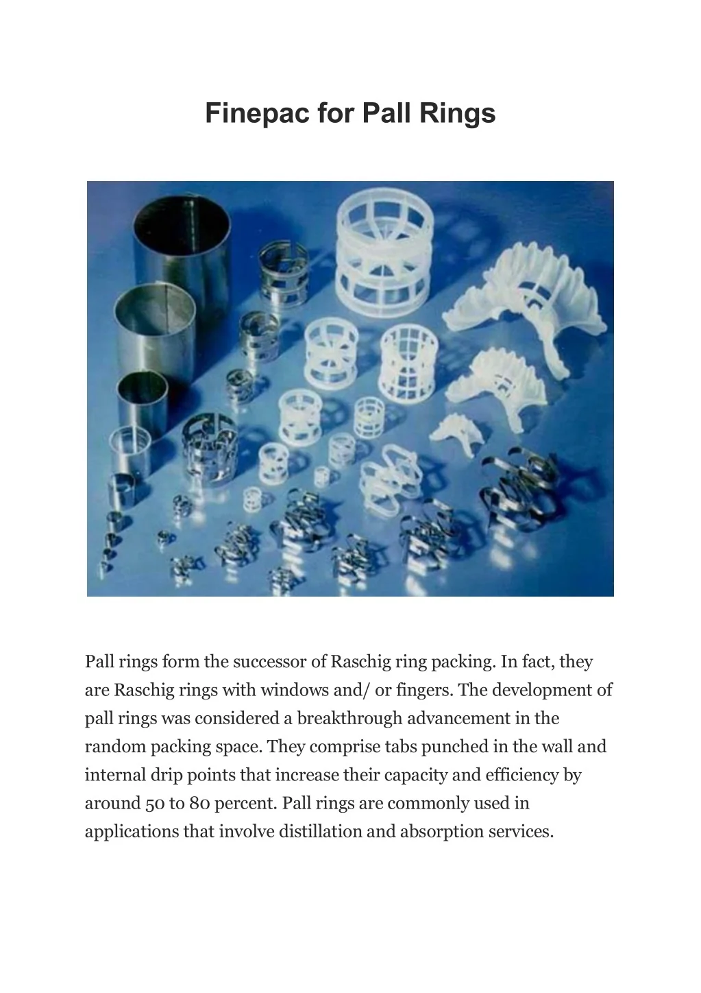 PPT - Finepac for Pall Rings PowerPoint Presentation, free download ...