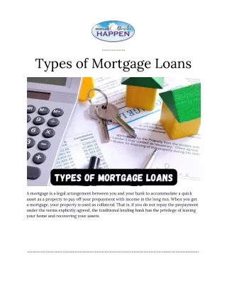 Types of Mortgage Loans