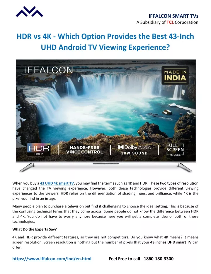 iffalcon smart tvs a subsidiary of tcl corporation