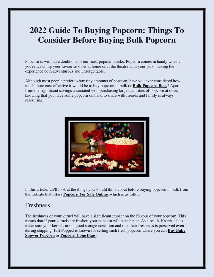 2022 guide to buying popcorn things to consider
