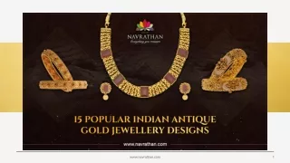 15 Popular Indian Antique Gold Jewellery Designs