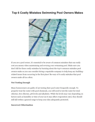 Top 6 Costly Mistakes Swimming Pool Owners Makes-converted