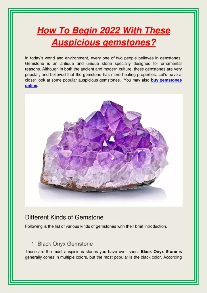 how to begin 2022 with these auspicious gemstones