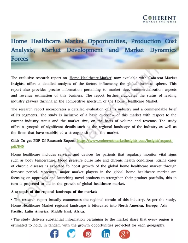 home healthcare market opportunities production