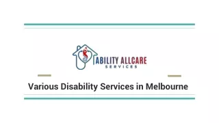 Disability Services in Melbourne