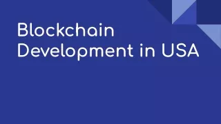 Blockchain Development Solution in USA