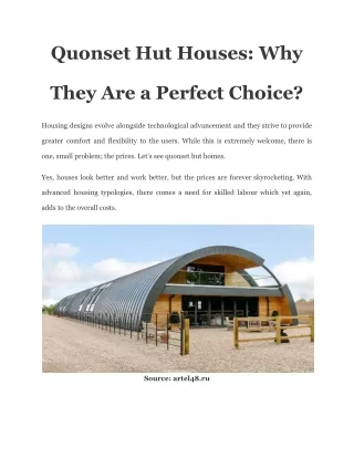 quonset hut houses why