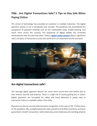 Are digital transactions safe_ 5 tips to stay safe when paying online