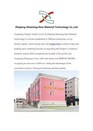 zhejiang hetaixing new material technology co ltd