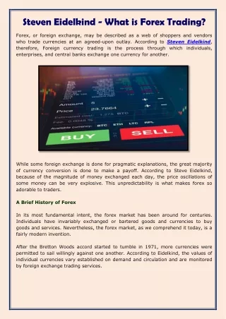 Steven Eidelkind - What is Forex Trading-converted
