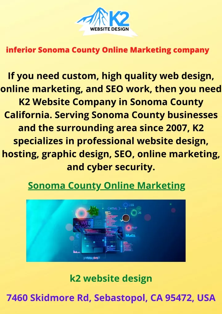 inferior sonoma county online marketing company