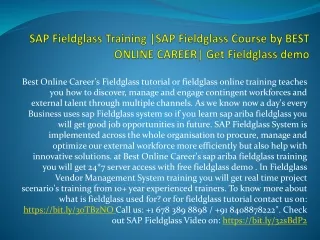 SAP Fieldglass Overview | SAP Ariba Fieldglass demo | Fieldglass Training by Bes