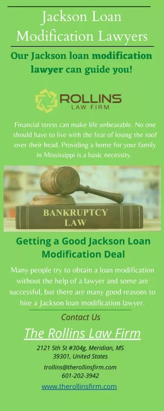 Jackson Loan Modification Attorneys in Mississippi