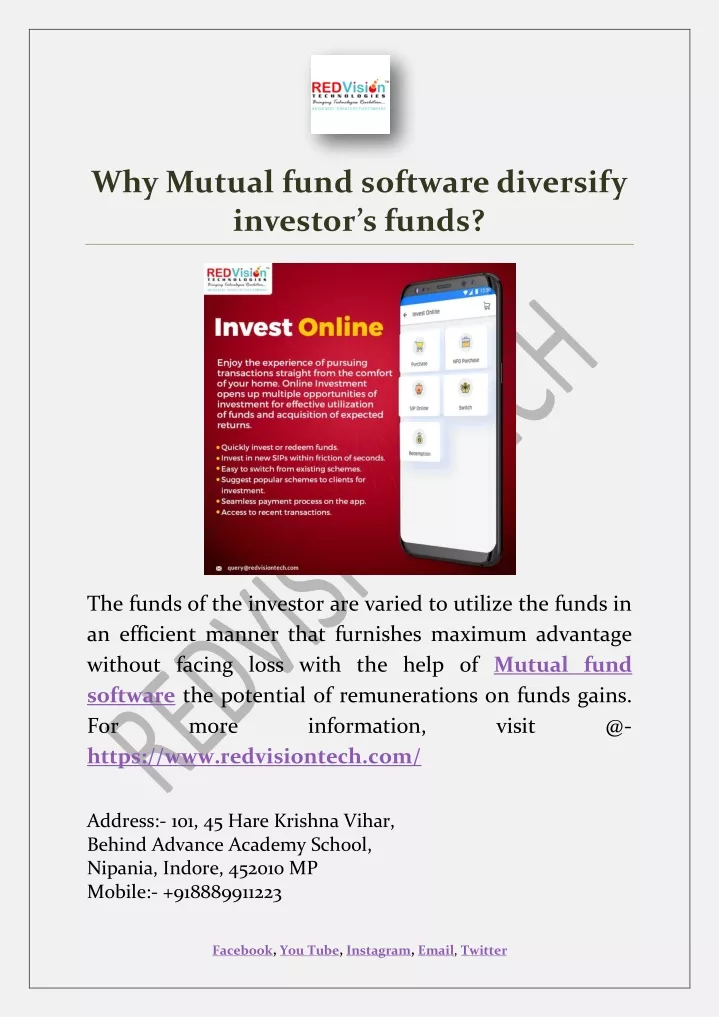 why mutual fund software diversify investor