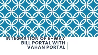 integration of e way bill portal with vahan portal