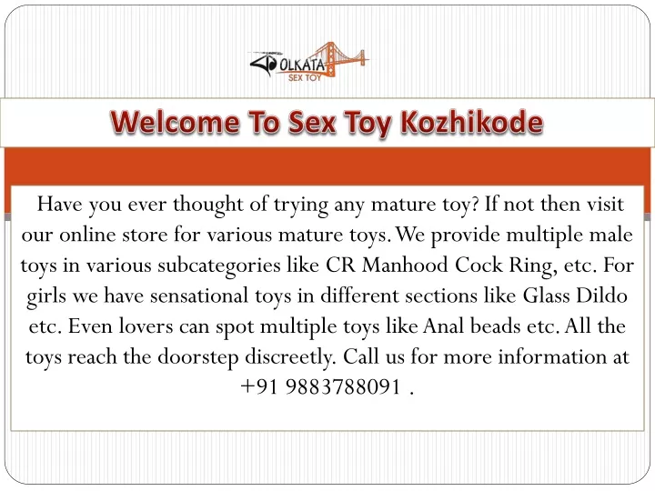 welcome to sex toy kozhikode