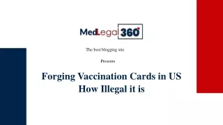 Forging Vaccination Cards in US How Illegal it is