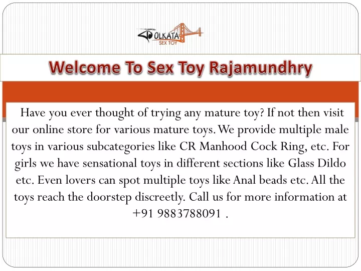 welcome to sex toy rajamundhry