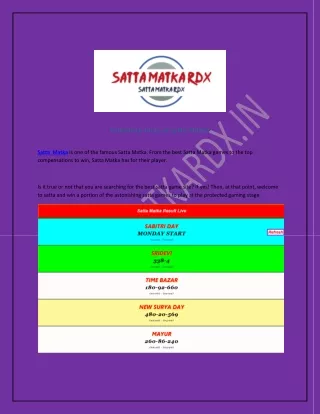 How to play Satta Matka game