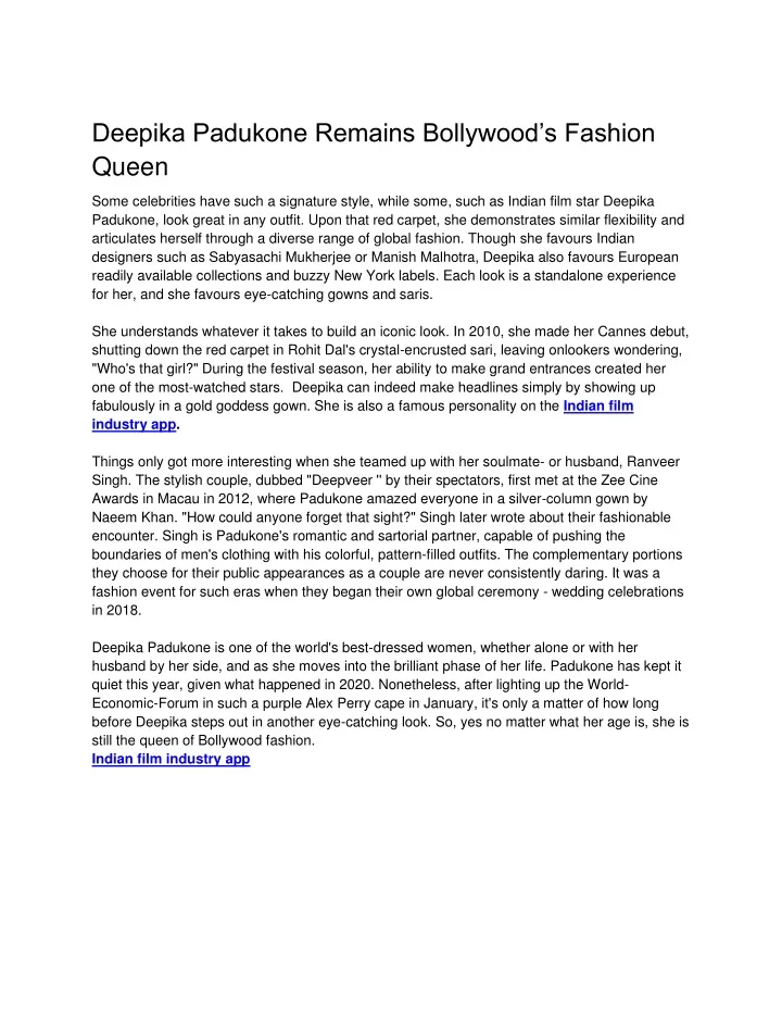 deepika padukone remains bollywood s fashion queen