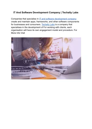 it and software development company techally labs