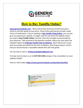 how to buy tamiflu online