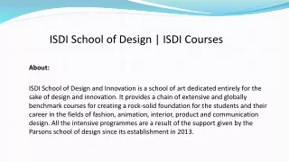 isdi school of design isdi courses