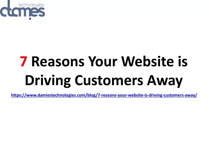 7 reasons your website is driving customers away