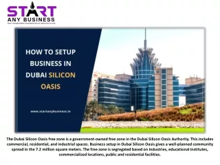 How to Setup Business in Dubai Silicon Oasis