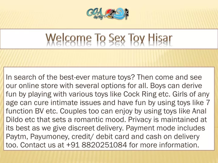 welcome to sex toy hisar