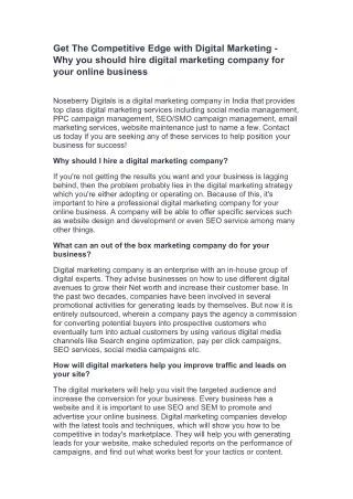 get the competitive edge with digital marketing