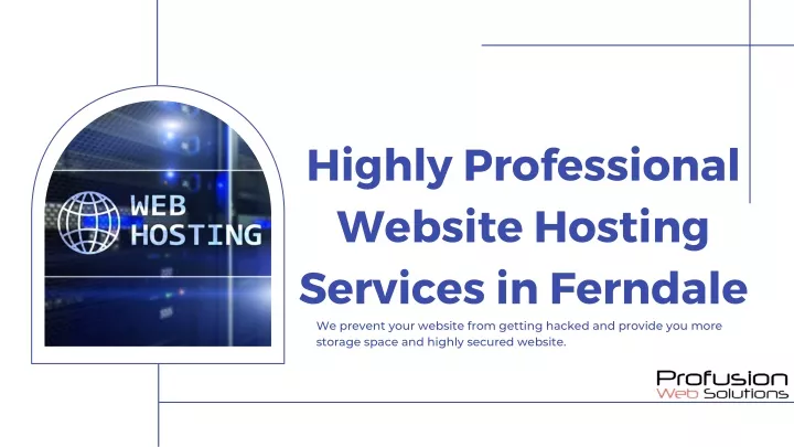 highly professional website hosting services