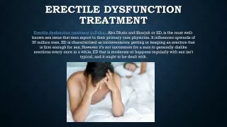ERECTILE Dysfunction Treatment