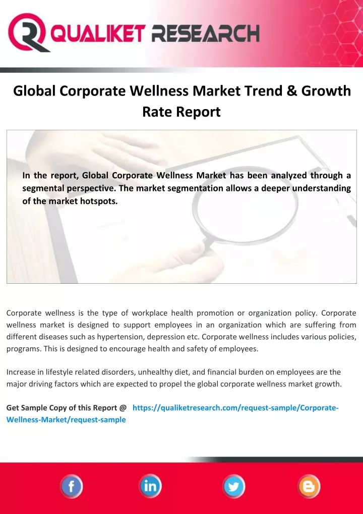 global corporate wellness market trend growth