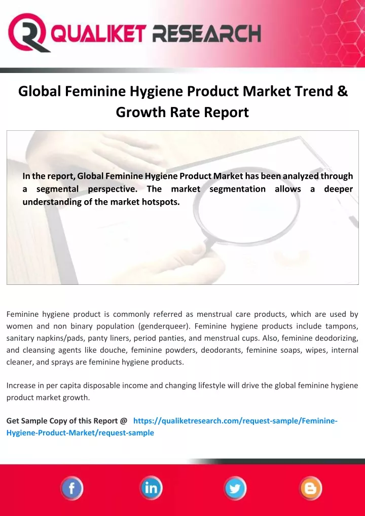 global feminine hygiene product market trend